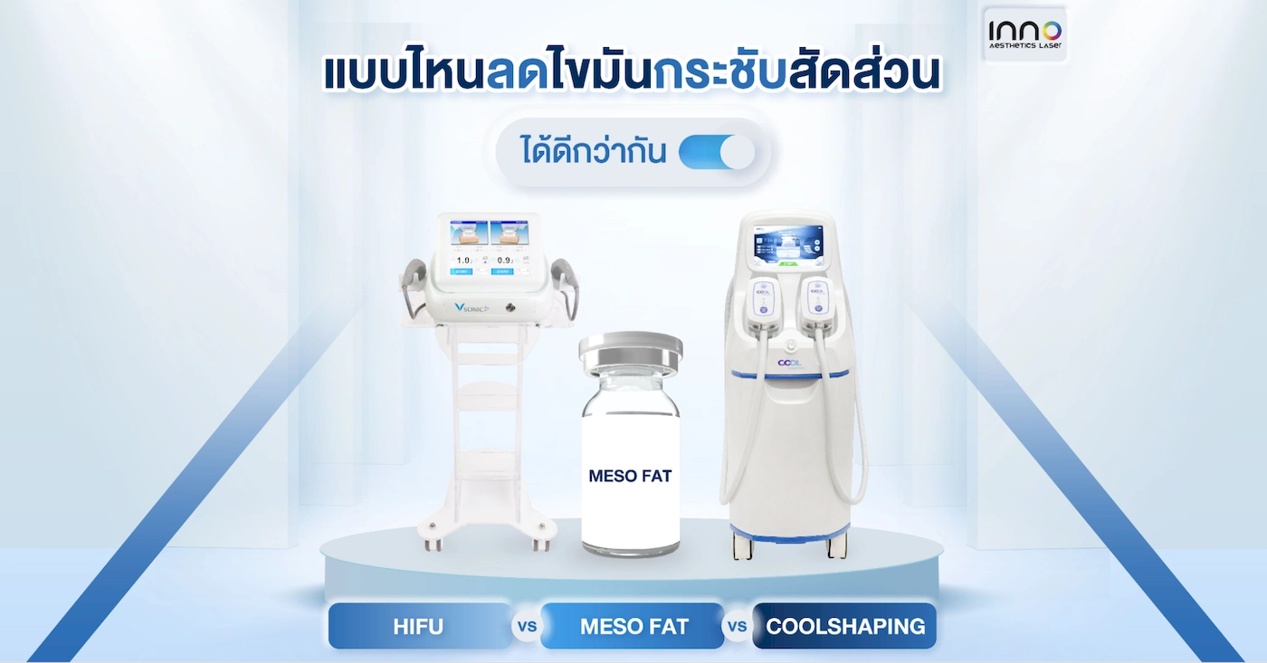 HIFU vs Meso Fat vs Coolshaping แบบไหนลดไขมันกระชับสัดส่วนได้ดีกว่ากัน