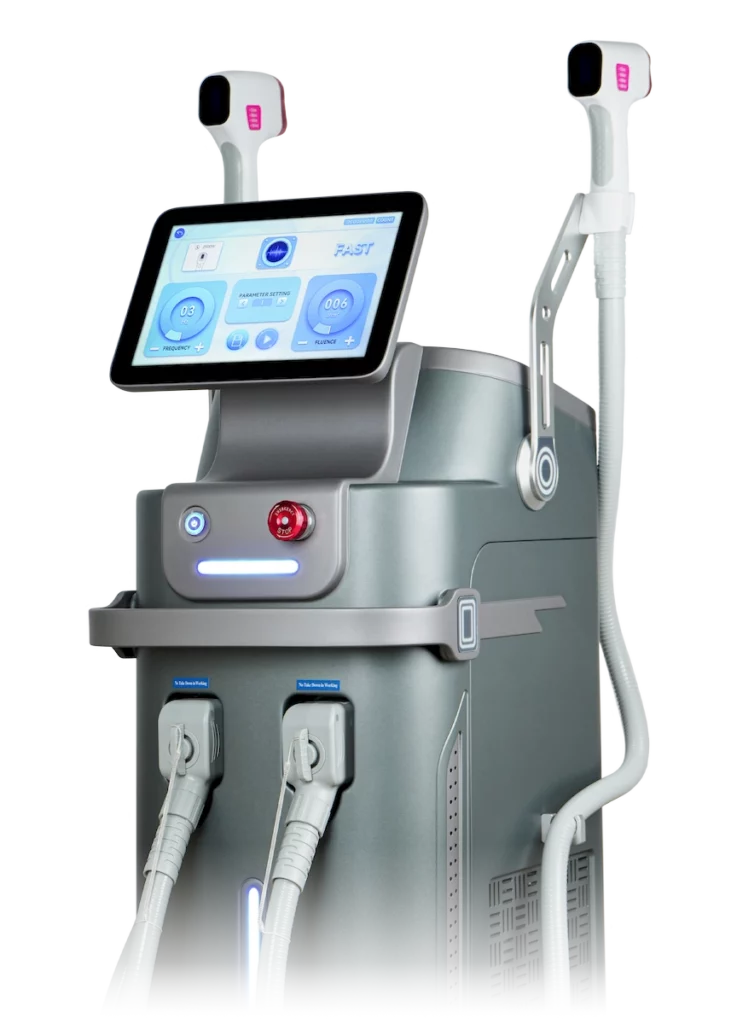 Diode 4D Duomax เทคโนโลยี Diode Laser หัวยิงคู่ 2 HANDPIECES