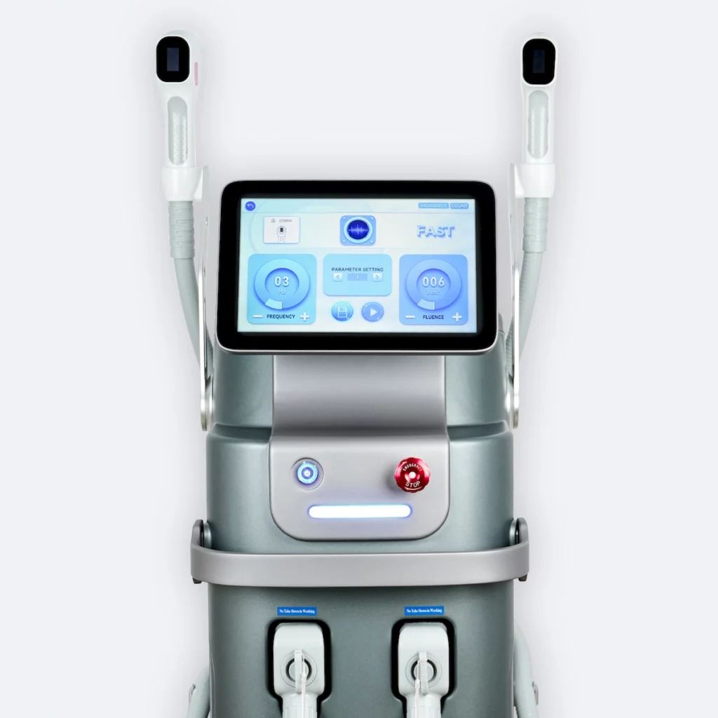 Diode 4D Duomax เทคโนโลยี Diode Laser หัวยิงคู่ 2 HANDPIECES